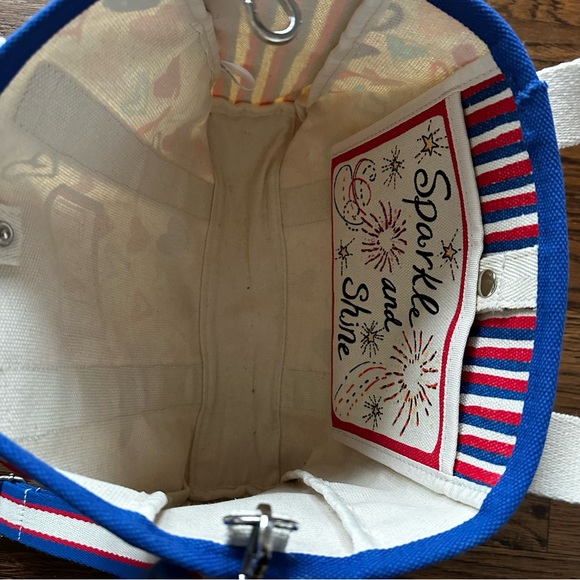 Brighton red white and blue Heart Canvas Totes - Picture 14 of 16